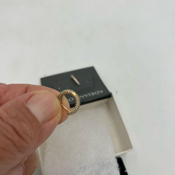 Women’s Adriana Orsini pave small hoop earrings - Picture 3 of 7